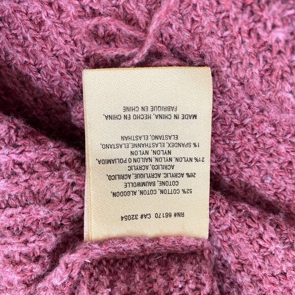 Angel of the North Anthro Cowl Neck Sweater Womens XS Pink Chunky Knit - Picture 11 of 16